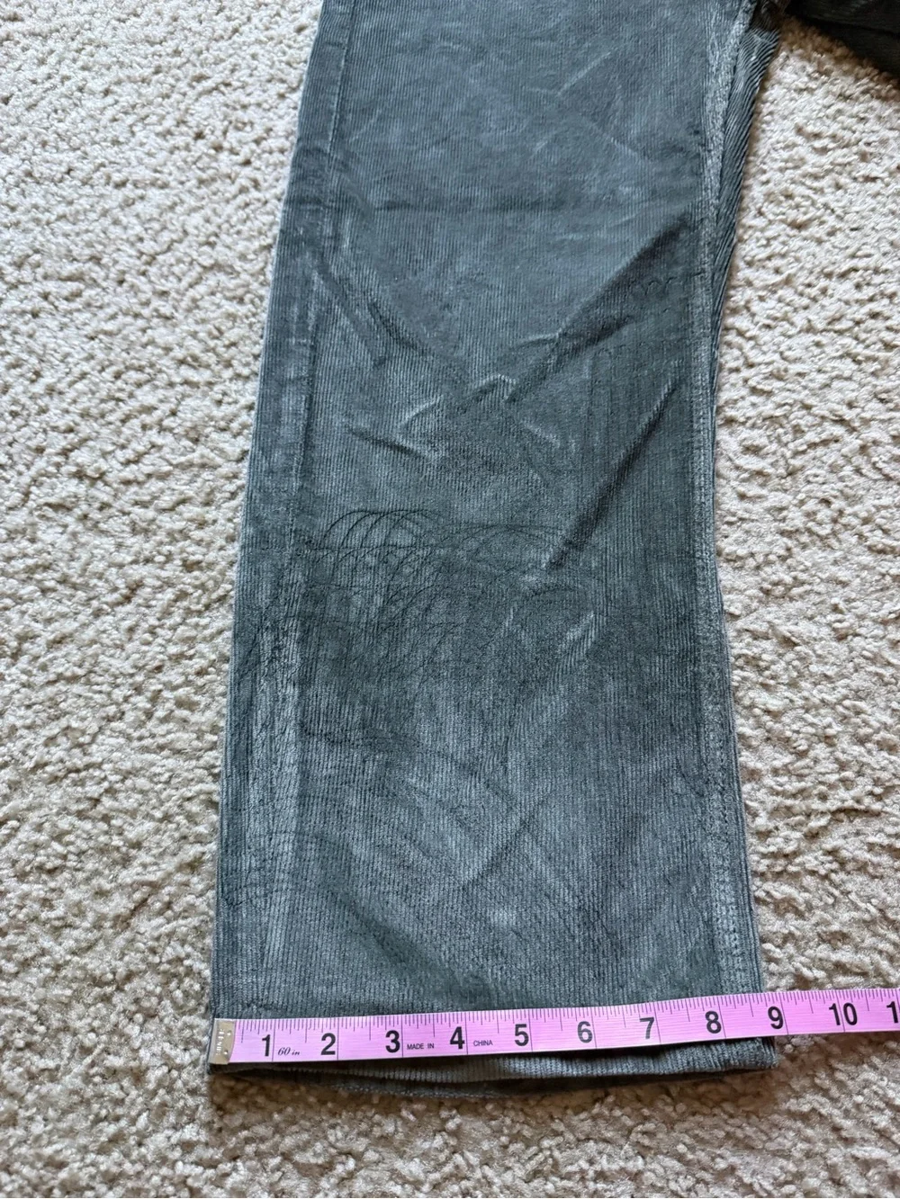 Free People We The Free Deep Trance Corduroy Boyfriend Pant 26 Keepsake Clover - Picture 15 of 16